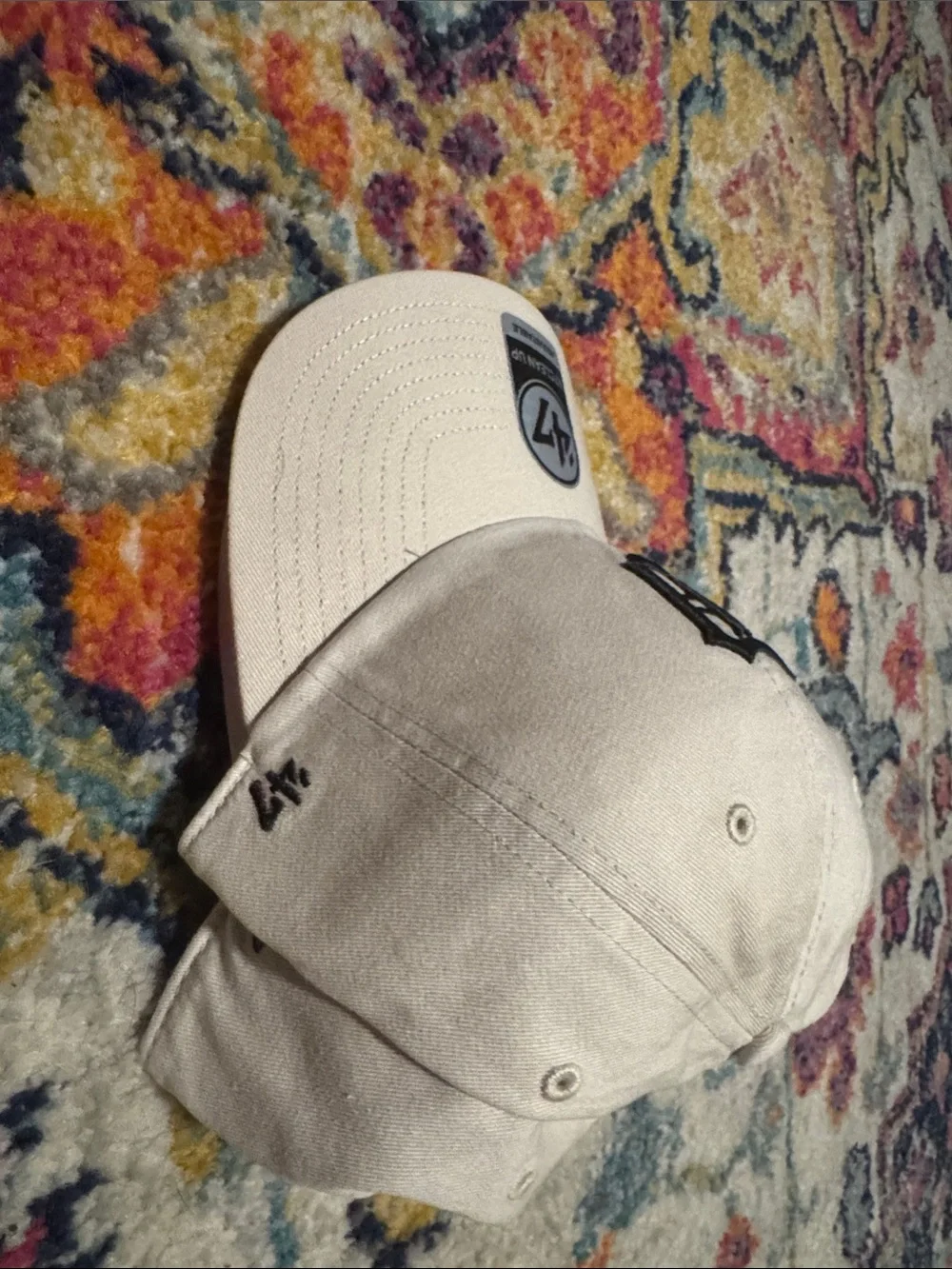 47 Clean Up Detroit 'D' Baseball Cap - Beige with Black Logo